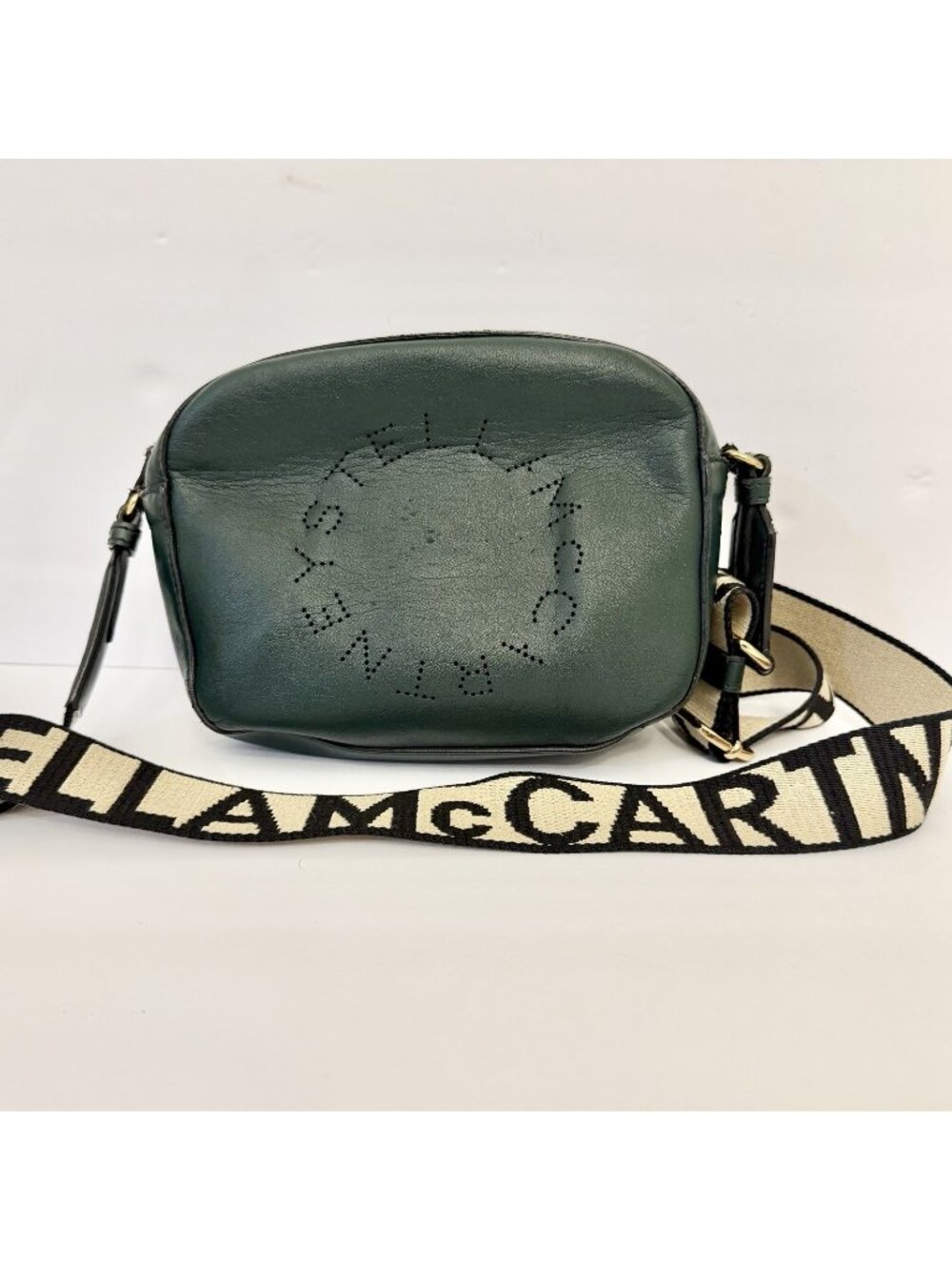 Stella McCartney Green Circle Logo Crossbody Camera Bag Strap Japan Used